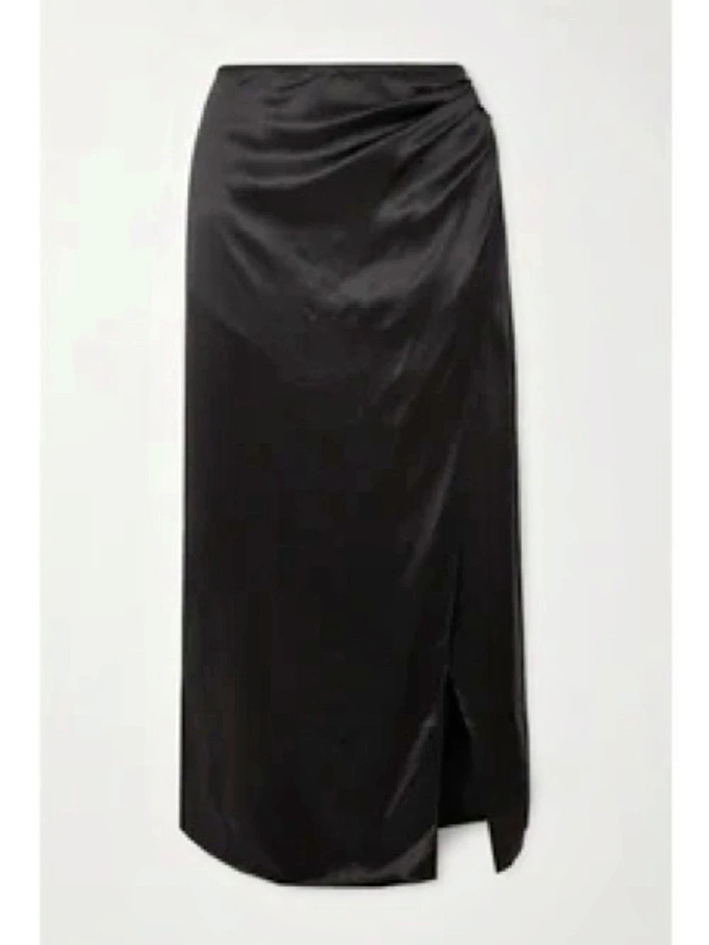 Like New Reformation Sabine Silk Midi Skirt Black Size 4